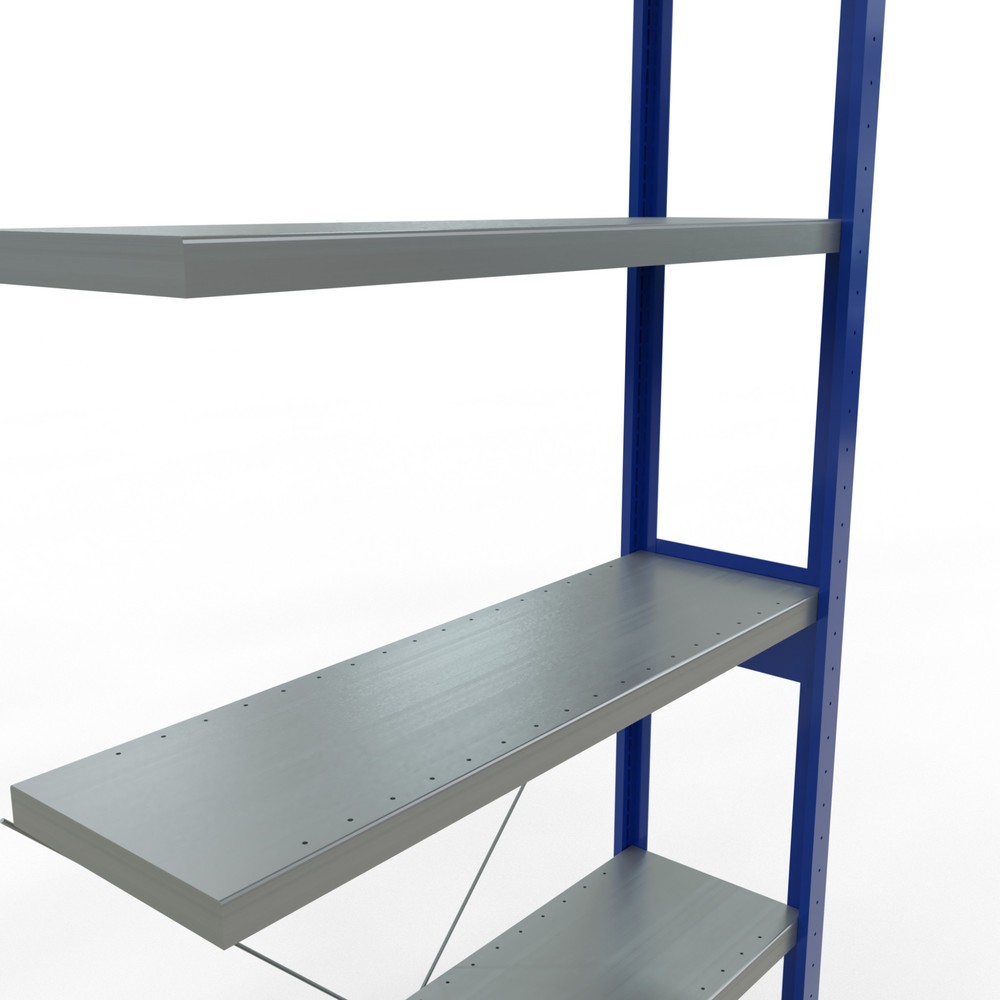 Número de imagen del producto 5: Estantería SCHULTE, módulo adicional, carga del estantería de cargas pequeñas 330 kg, azul genciana galvanizado, alto H x An x F 2.500 x 1.000 x 300 mm