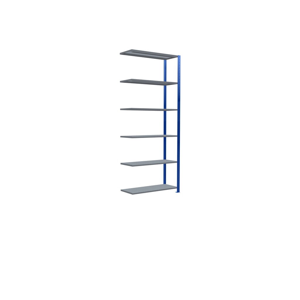 Número de imagen del producto 2: Estantería de cargas pequeñas SCHULTE con sistema de montaje encajado, módulo adicional, carga por estante de 330 kg, azul genciana/ galvanizada, Al x An x F 2.500 x 1.000 x 400 mm