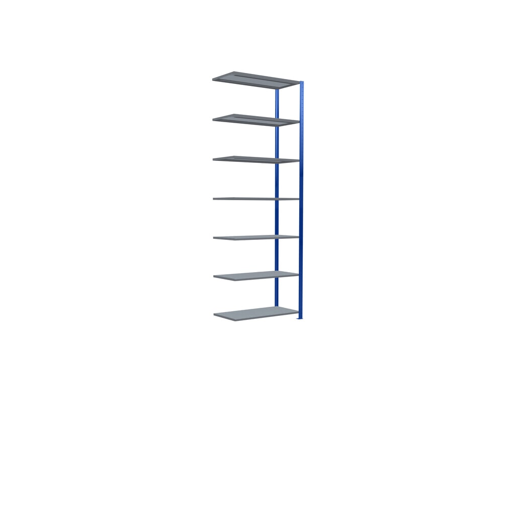 Número de imagen del producto 2: Estantería de cargas pequeñas SCHULTE con sistema de montaje encajado, módulo adicional, carga por estante de 330 kg, azul genciana/ galvanizada, Al x An x F 3.000 x 1.000 x 500 mm
