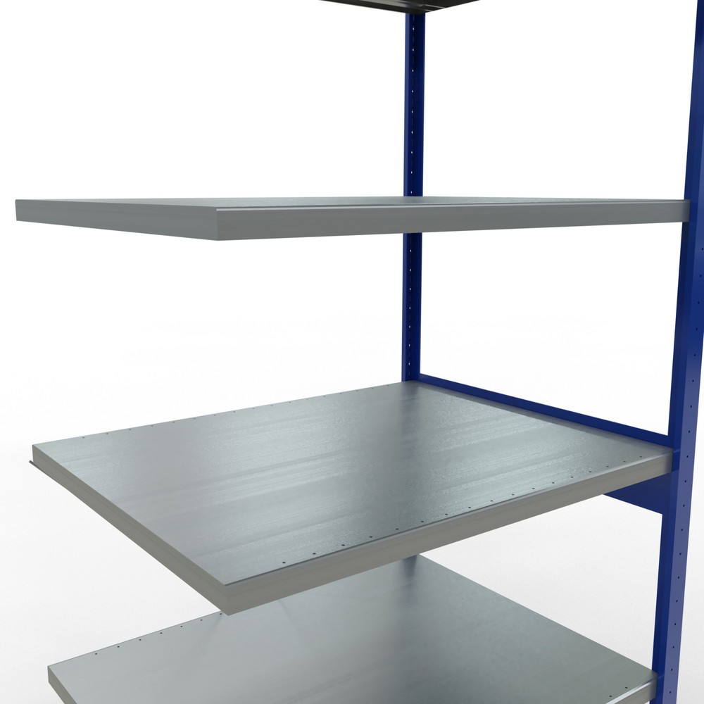 Número de imagen del producto 5: Estantería SCHULTE, módulo adicional, carga del estantería de cargas pequeñas 330 kg, azul genciana galvanizado, alto H x An x F 2.500 x 1.000 x 800 mm