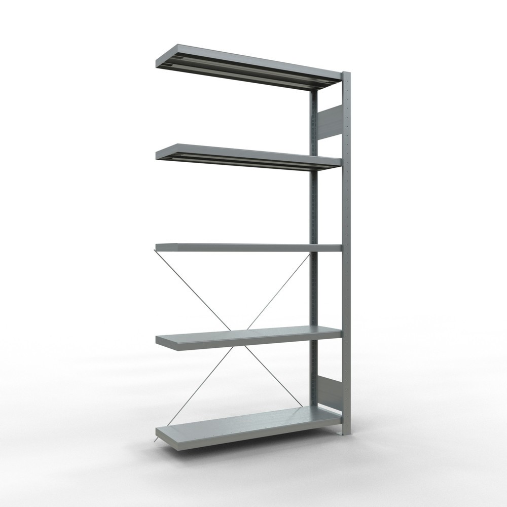 Imagen del producto: Estantería de cargas pequeñas SCHULTE con sistema de montaje encajado, módulo adicional, carga por estante de 330 kg, galvanizada, Al x An x F 2.000 x 1.000 x 300 mm