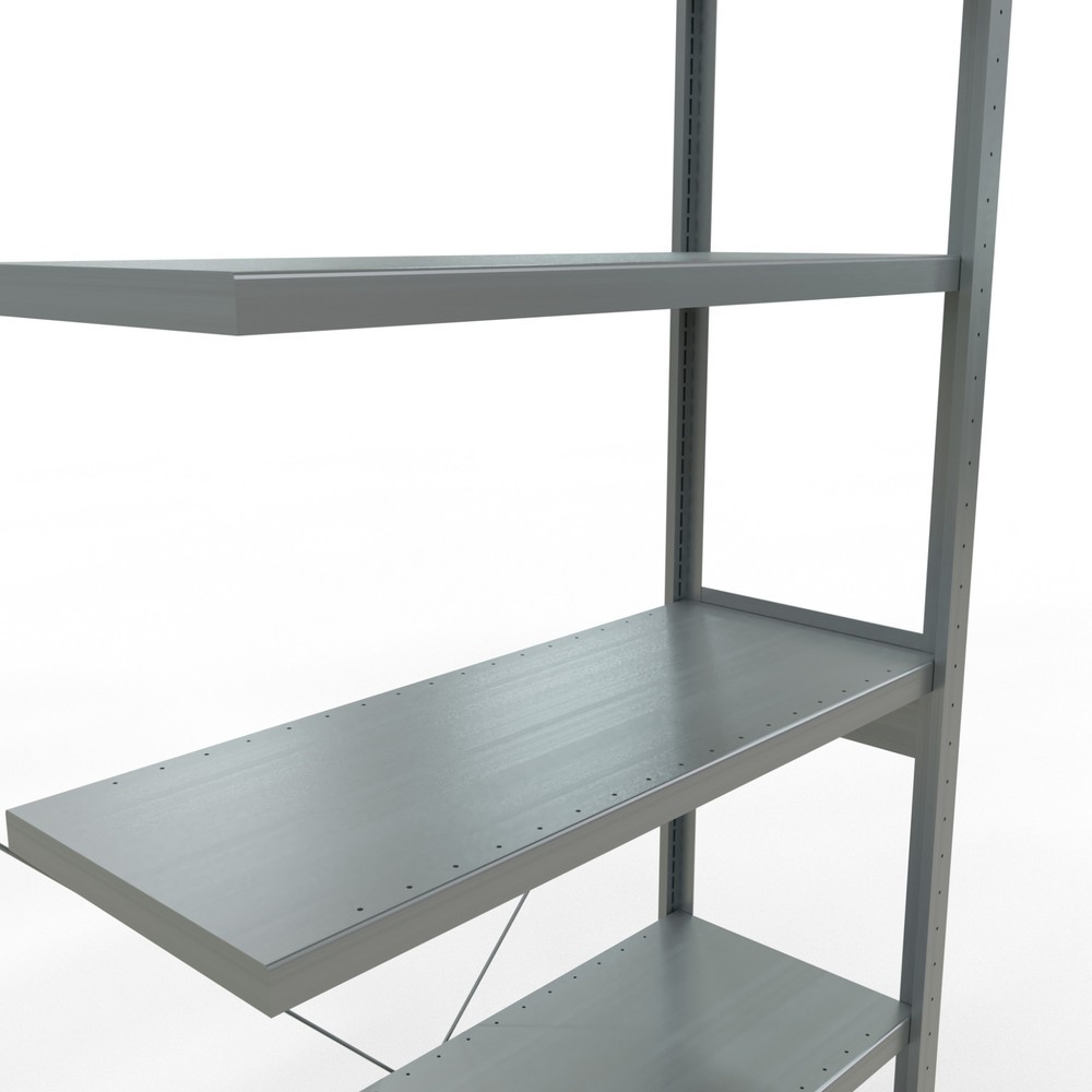 Número de imagen del producto 5: Estantería de cargas pequeñas SCHULTE con sistema de montaje encajado, módulo adicional, carga por estante de 330 kg, galvanizada, Al x An x F 2.500 x 1.000 x 400 mm