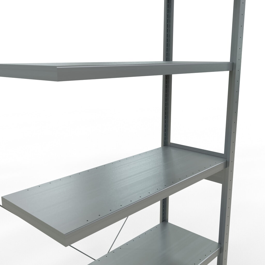 Número de imagen del producto 5: Estantería de cargas pequeñas SCHULTE con sistema de montaje encajado, módulo adicional, carga por estante de 330 kg, galvanizada, Al x An x F 2.500 x 1.000 x 400 mm