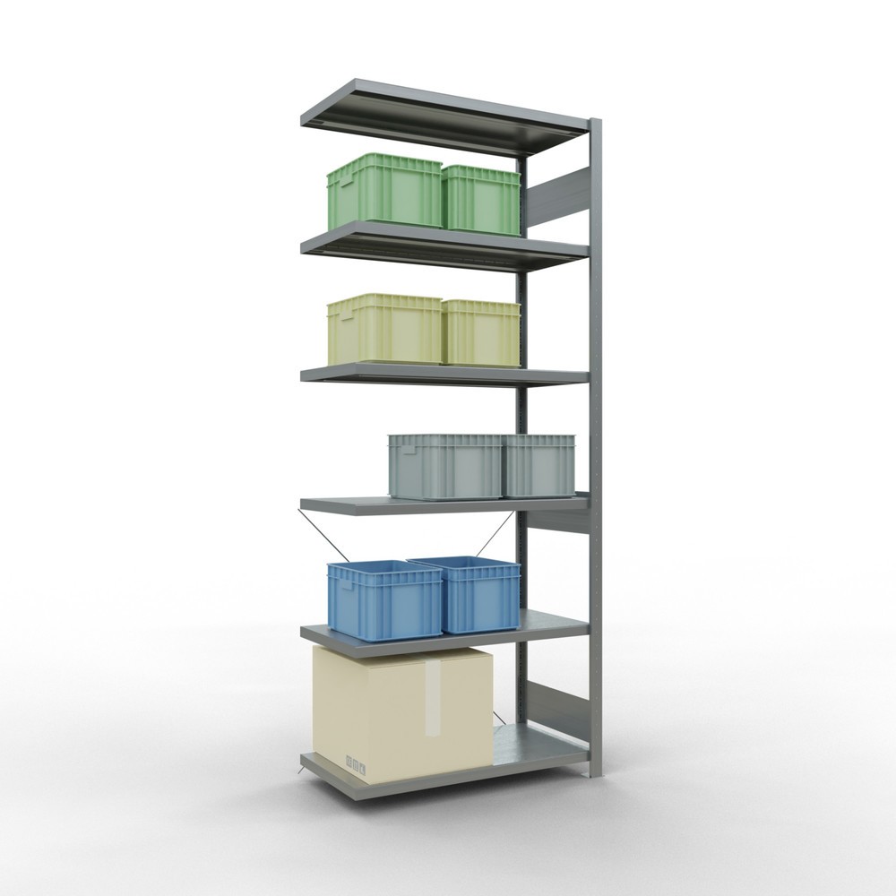 Número de imagen del producto 3: Estantería SCHULTE, módulo adicional, carga del estantería de cargas pequeñas 330 kg, galvanizado, alto H x An x F 2.500 x 1.000 x 500 mm