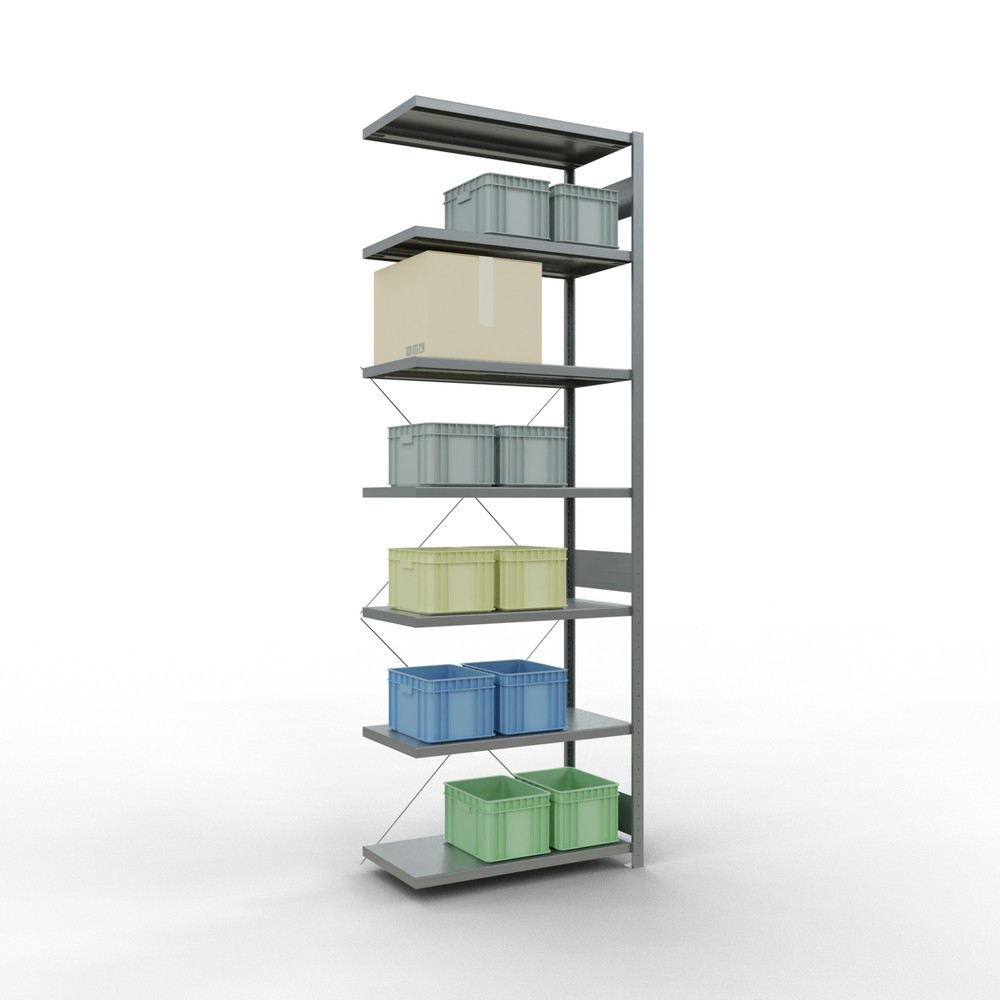 Número de imagen del producto 3: estantería de cargas pequeñas SCHULTE Plug-in Unidad de montaje adicional carga por estante 330 kg galvanizado alto x ancho x profundidad 3.000 x 1.000 x 500 mm