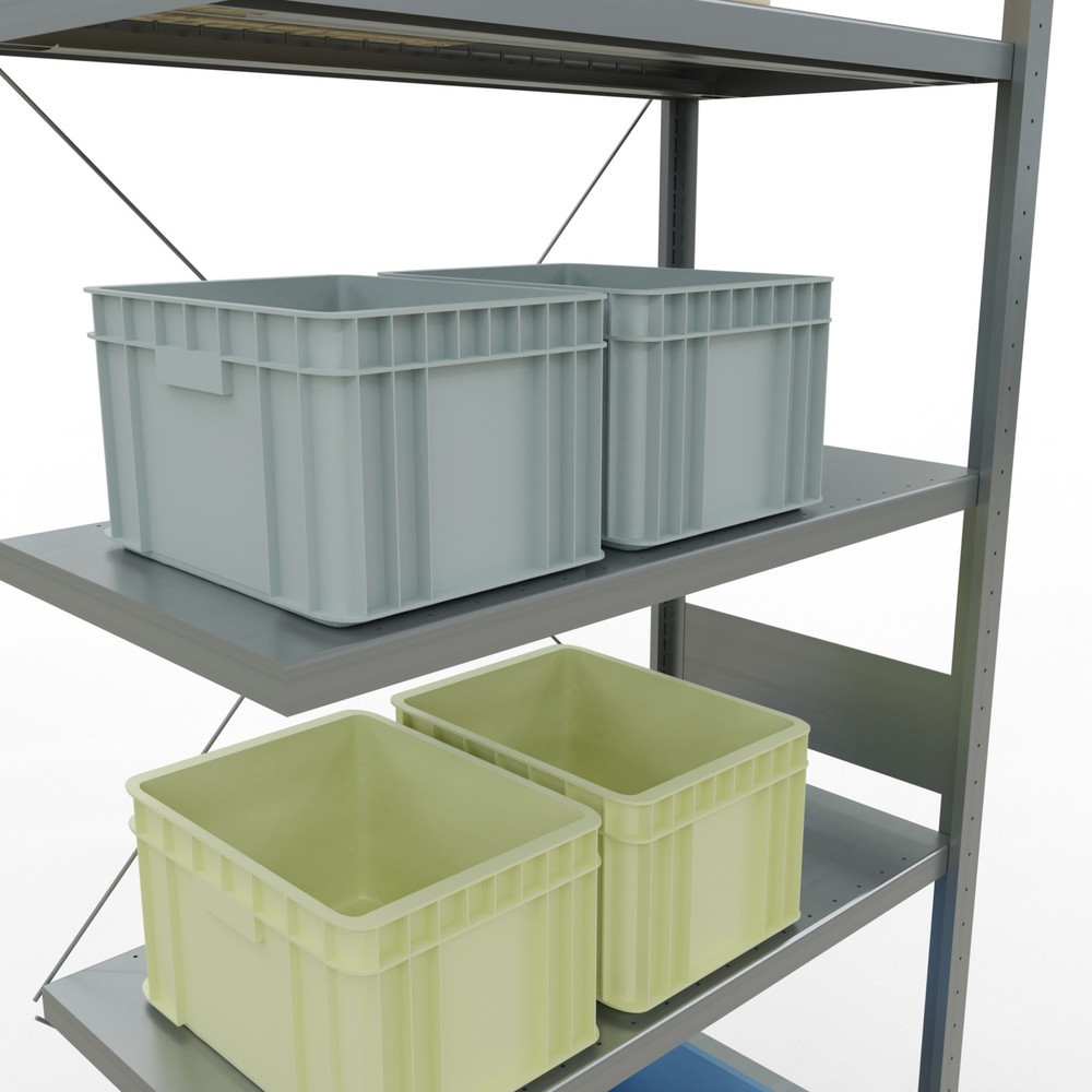 Número de imagen del producto 4: estantería de cargas pequeñas SCHULTE Plug-in Unidad de montaje adicional carga por estante 330 kg galvanizado alto x ancho x profundidad 3.000 x 1.000 x 500 mm