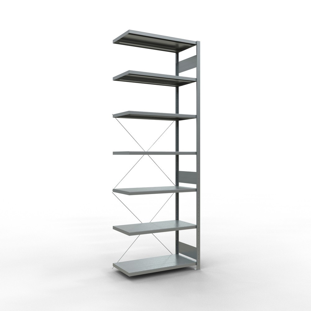 Imagen del producto: estantería de cargas pequeñas SCHULTE Plug-in Unidad de montaje adicional carga por estante 330 kg galvanizado alto x ancho x profundidad 3.000 x 1.000 x 500 mm