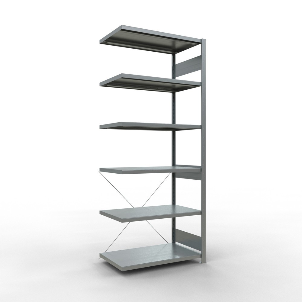 Número de imagen del producto 1: Estantería SCHULTE, módulo adicional, carga del estantería de cargas pequeñas 330 kg, galvanizado, alto H x An x F 2.500 x 1.000 x 600 mm