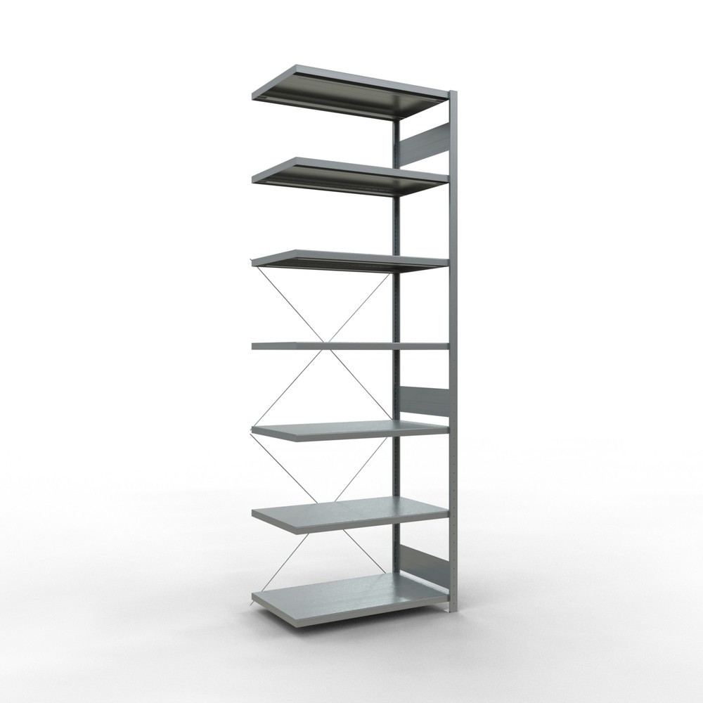 Número de imagen del producto 1: estantería de cargas pequeñas SCHULTE Plug-in Unidad de montaje adicional carga por estante 330 kg galvanizado alto x ancho x profundidad 3.000 x 1.000 x 600 mm