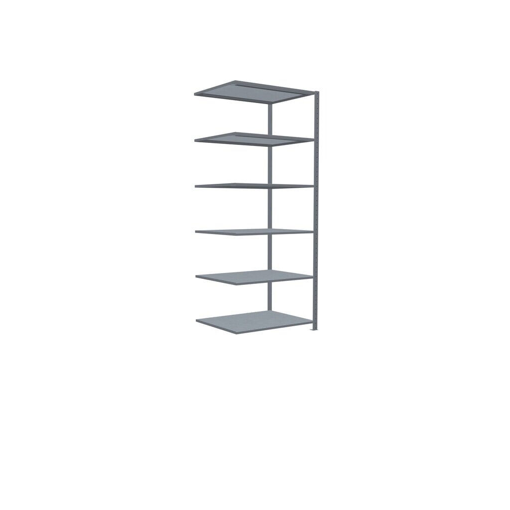 Número de imagen del producto 2: Estantería de cargas pequeñas SCHULTE con sistema de montaje encajado, módulo adicional, carga por estante de 330 kg, galvanizada, Al x An x F 2.500 x 1.000 x 800 mm