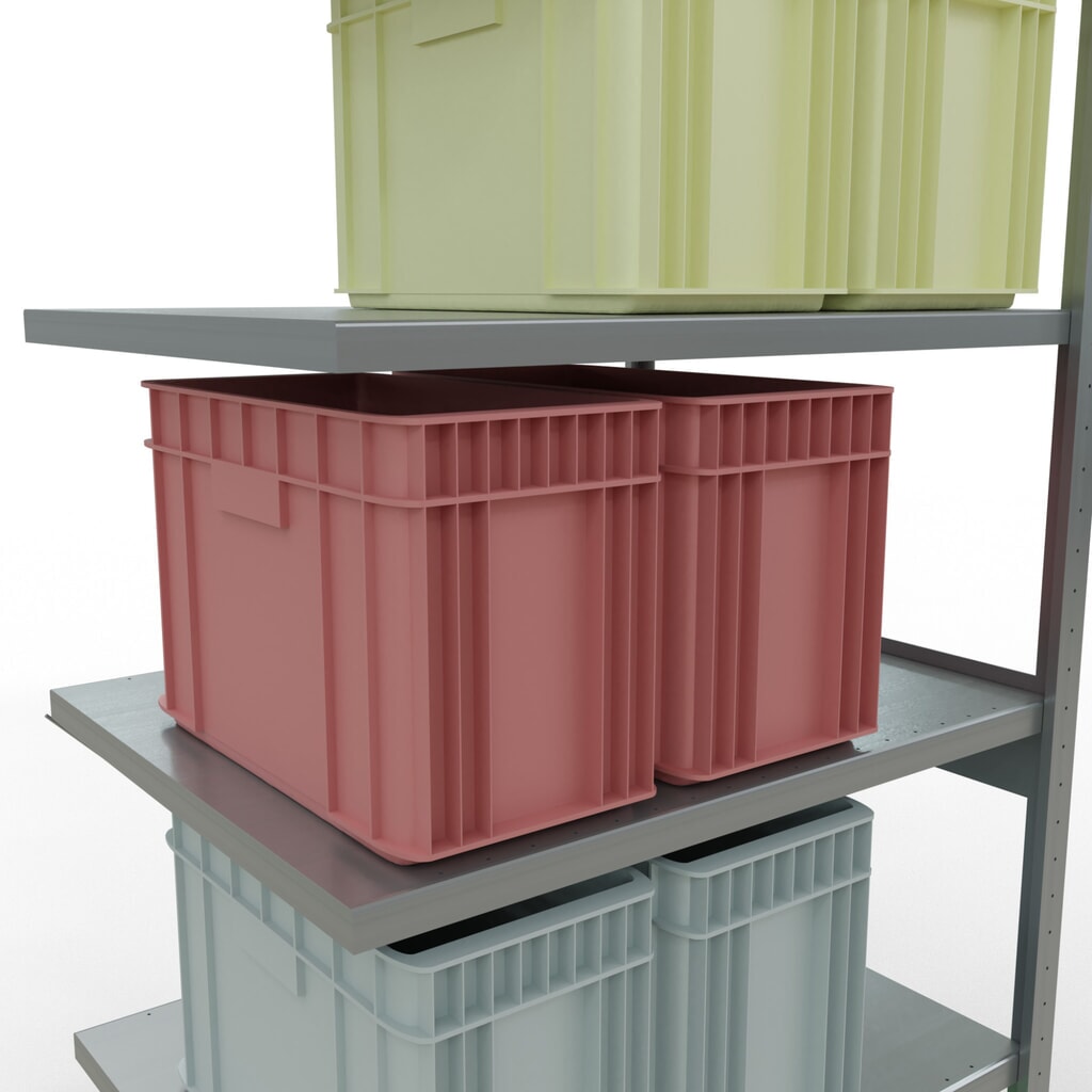 Número de imagen del producto 4: Estantería de cargas pequeñas SCHULTE con sistema de montaje encajado, módulo adicional, carga por estante de 330 kg, galvanizada, Al x An x F 2.500 x 1.000 x 800 mm