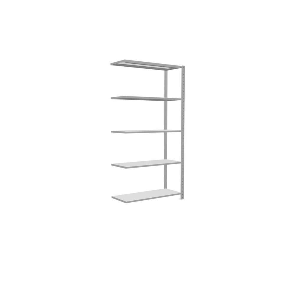 Número de imagen del producto 2: Estantería de cargas pequeñas SCHULTE con sistema de montaje encajado, módulo adicional, carga por estante de 330 kg, azul claro, Al x An x F 2.000 x 1.000 x 400 mm