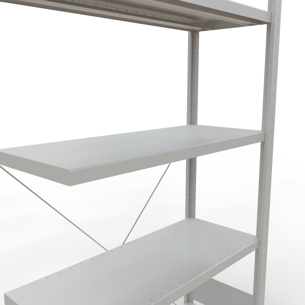 Número de imagen del producto 5: Estantería de cargas pequeñas SCHULTE con sistema de montaje encajado, módulo adicional, carga por estante de 330 kg, azul claro, Al x An x F 2.000 x 1.000 x 400 mm