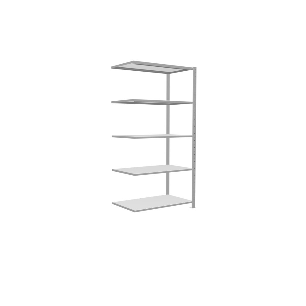 Número de imagen del producto 2: Estantería de cargas pequeñas SCHULTE con sistema de montaje encajado, módulo adicional, carga por estante de 330 kg, azul claro, Al x An x F 2.000 x 1.000 x 600 mm