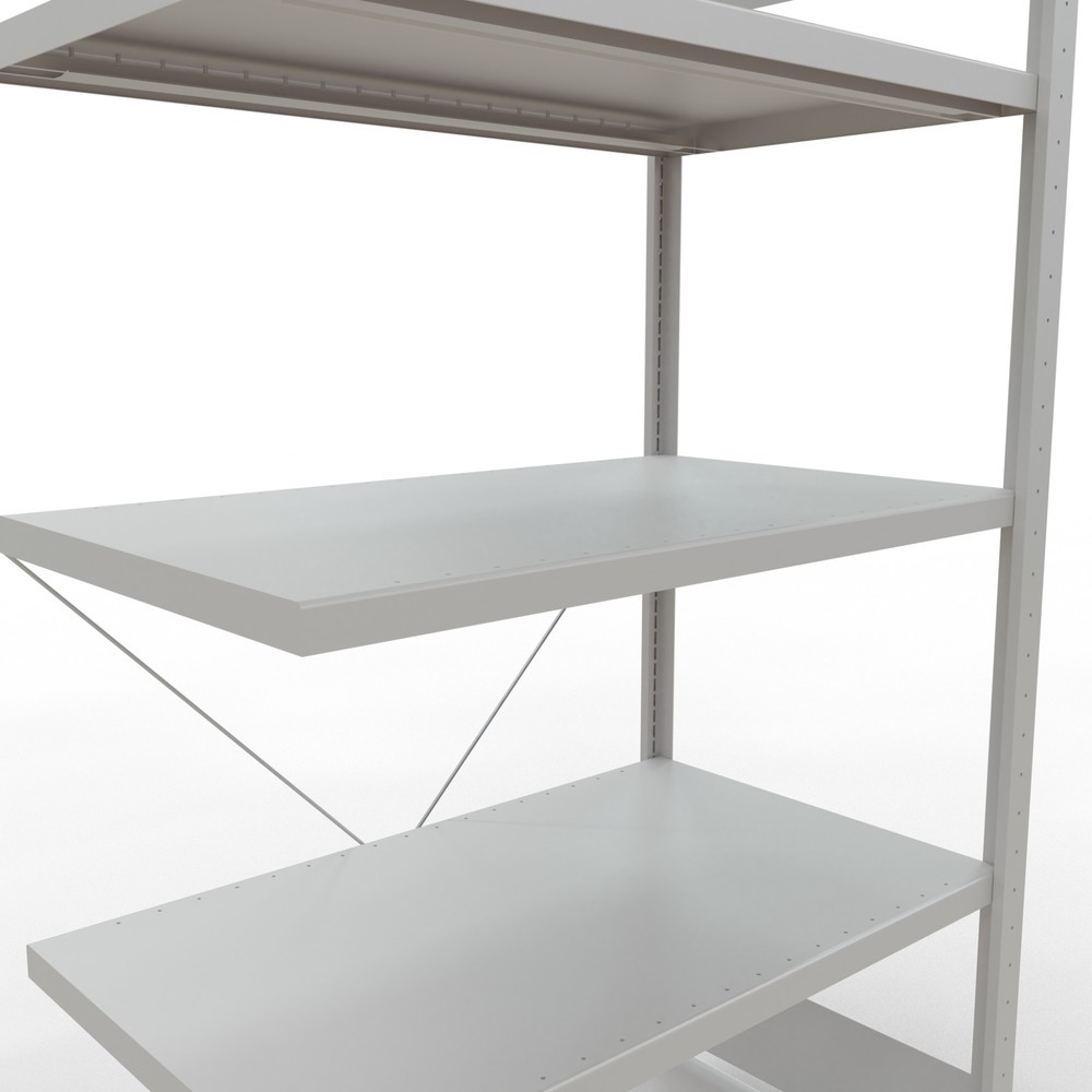Número de imagen del producto 5: Estantería de cargas pequeñas SCHULTE con sistema de montaje encajado, módulo adicional, carga por estante de 330 kg, azul claro, Al x An x F 2.000 x 1.000 x 600 mm
