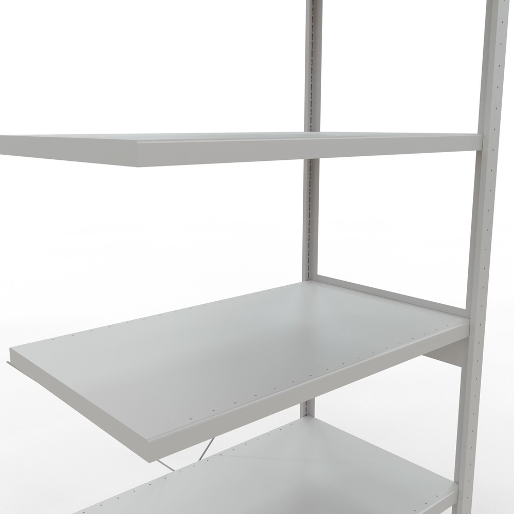 Número de imagen del producto 5: Estantería de cargas pequeñas SCHULTE con sistema de montaje encajado, módulo adicional, carga por estante de 330 kg, azul claro, Al x An x F 2.500 x 1.000 x 600 mm