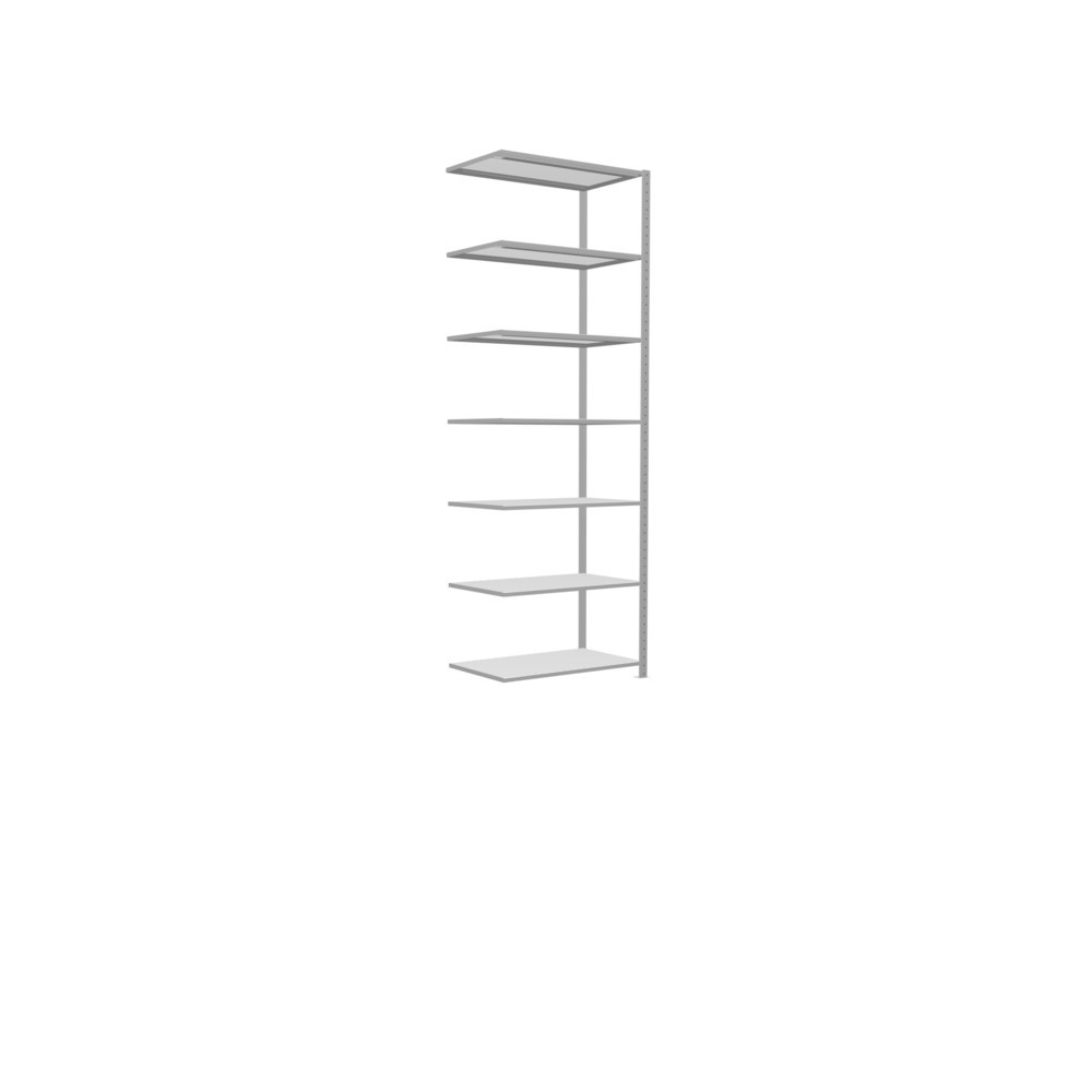 Número de imagen del producto 2: Estantería de cargas pequeñas SCHULTE con sistema de montaje encajado, módulo adicional, carga por estante de 330 kg, azul claro, Al x An x F 3.000 x 1.000 x 600 mm