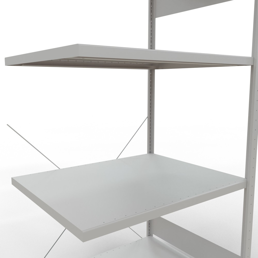 Número de imagen del producto 5: Estantería de cargas pequeñas SCHULTE con sistema de montaje encajado, módulo adicional, carga por estante de 330 kg, azul claro, Al x An x F 2.000 x 1.000 x 800 mm