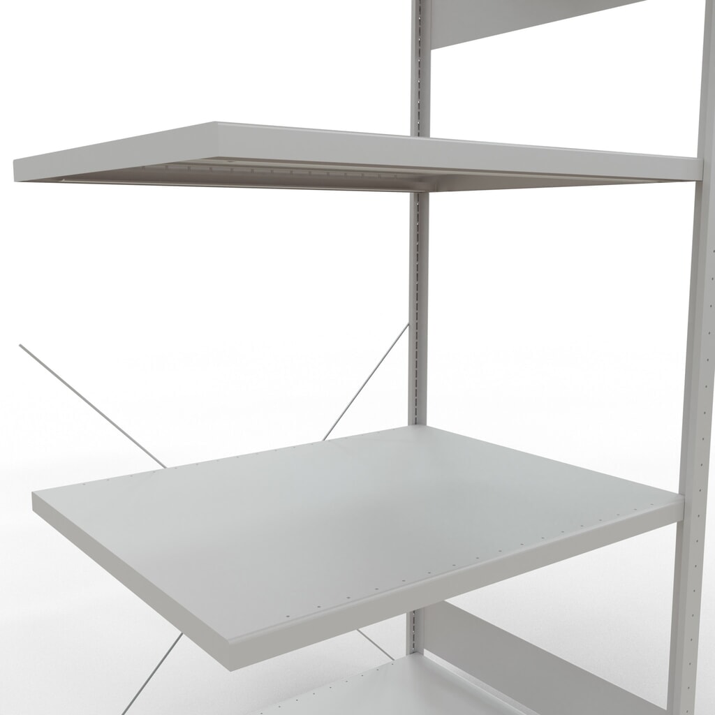 Número de imagen del producto 5: Estantería de cargas pequeñas SCHULTE con sistema de montaje encajado, módulo adicional, carga por estante de 330 kg, azul claro, Al x An x F 2.000 x 1.000 x 800 mm