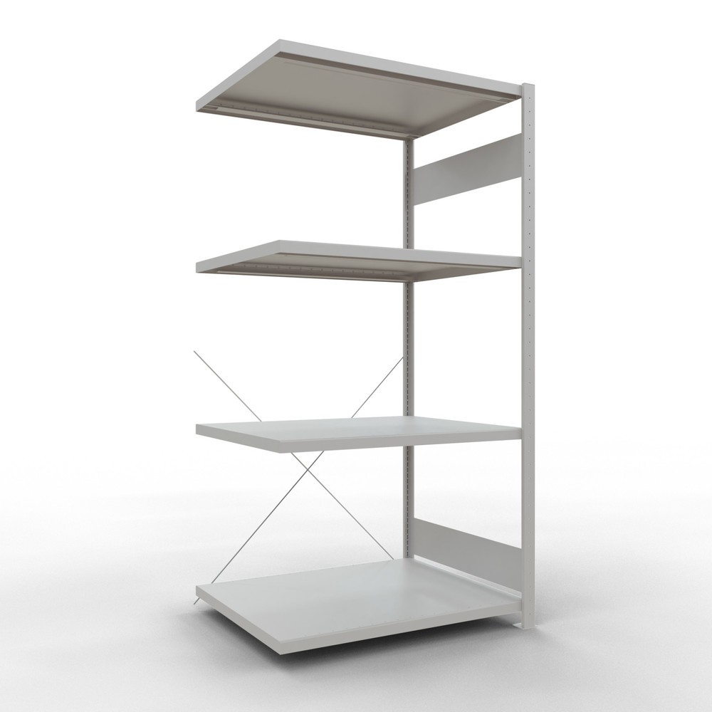 Imagen del producto: Estantería de cargas pequeñas SCHULTE con sistema de montaje encajado, módulo adicional, carga por estante de 330 kg, azul claro, Al x An x F 2.000 x 1.000 x 800 mm