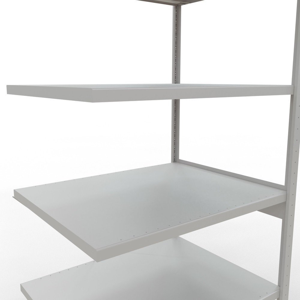 Número de imagen del producto 5: Estantería de cargas pequeñas SCHULTE con sistema de montaje encajado, módulo adicional, carga por estante de 330 kg, azul claro, Al x An x F 2.500 x 1.000 x 800 mm