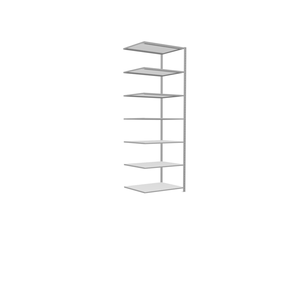 Número de imagen del producto 2: estantería de cargas pequeñas SCHULTE montaje enchufable, módulo adicional, carga por estante 330 kg, gris claro, alto x ancho x H x An x F 3.000 x 1.000 x 800 mm