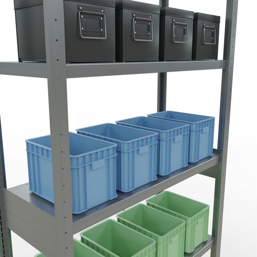 Número de imagen del producto 4: Estantería de cargas pequeñas SCHULTE galvanizada, carga por estante 330 kg, HxAxF 2.500 x 1.060 x 436 mm