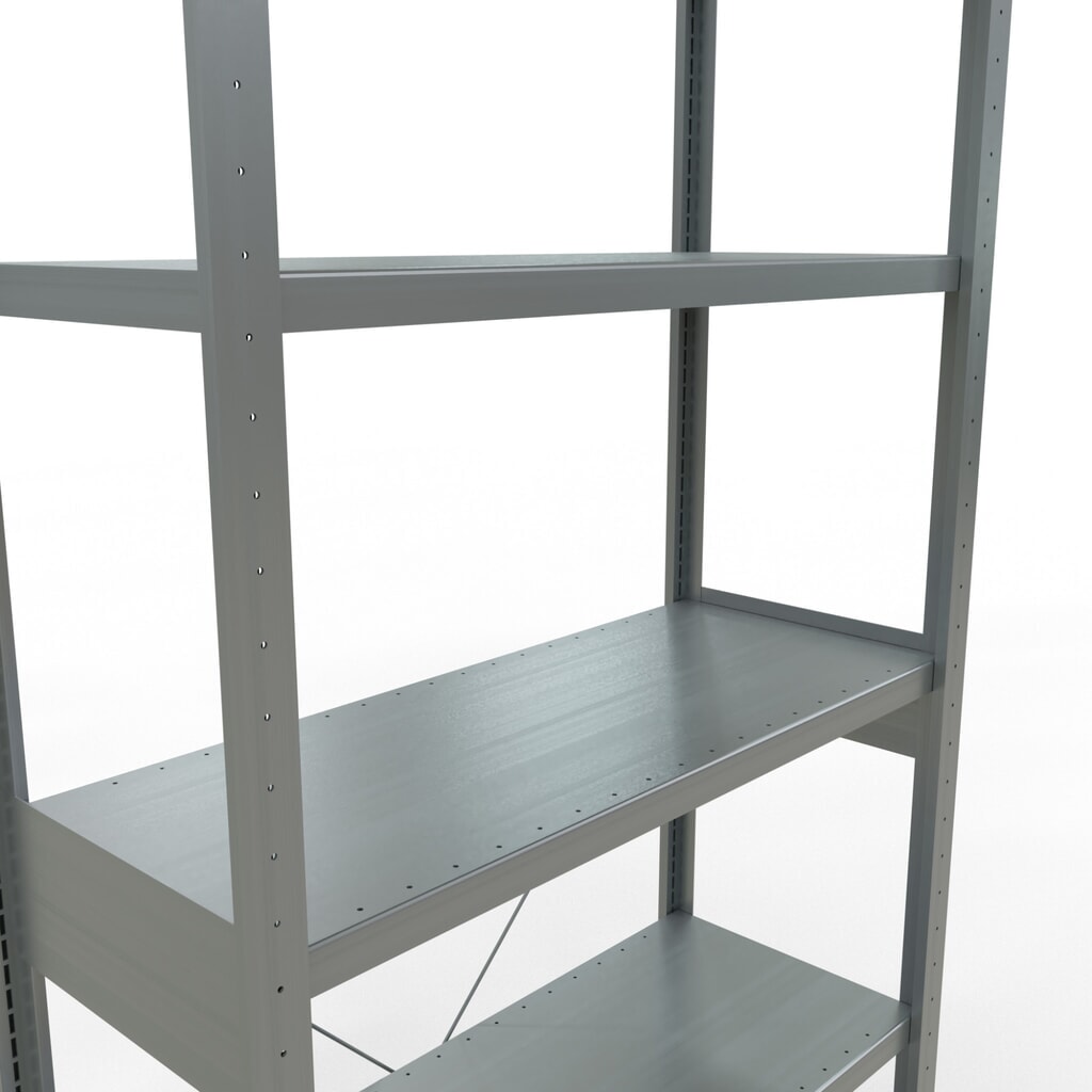Estantería de cargas pequeñas SCHULTE galvanizada, carga por estante 330 kg, HxAxF 2.500 x 1.060 x 436 mm Número de imagen del producto 5: Estantería de cargas pequeñas SCHULTE galvanizada, carga por estante 330 kg, HxAxF 2.500 x 1.060 x 436 mm