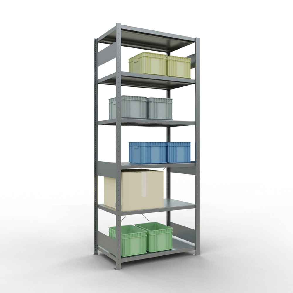 Número de imagen del producto 3: Estantería de cargas pequeñas SCHULTE galvanizada, carga por estante 330 kg, HxAxF 2.500 x 1.060 x 636 mm