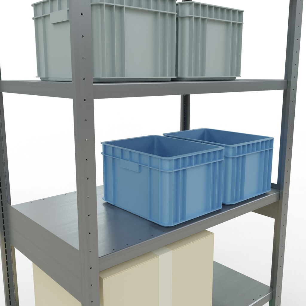 Estantería de cargas pequeñas SCHULTE galvanizada, carga por estante 330 kg, HxAxF 2.500 x 1.060 x 636 mm Número de imagen del producto 4: Estantería de cargas pequeñas SCHULTE galvanizada, carga por estante 330 kg, HxAxF 2.500 x 1.060 x 636 mm