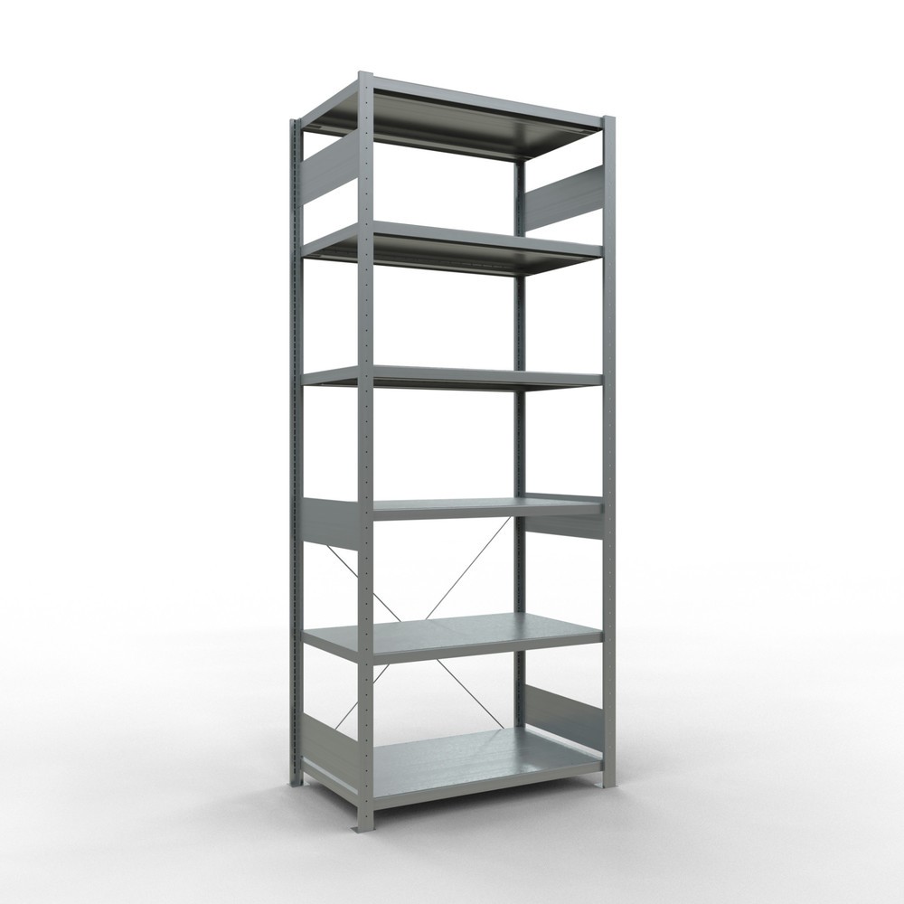 Imagen del producto: Estantería de cargas pequeñas SCHULTE galvanizada, carga por estante 330 kg, HxAxF 2.500 x 1.060 x 636 mm