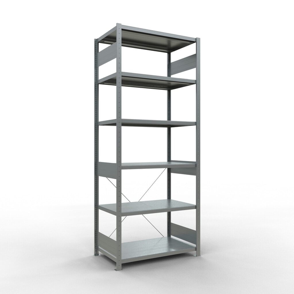 Imagen del producto: Estantería de cargas pequeñas SCHULTE galvanizada, carga por estante 330 kg, HxAxF 2.500 x 1.060 x 636 mm