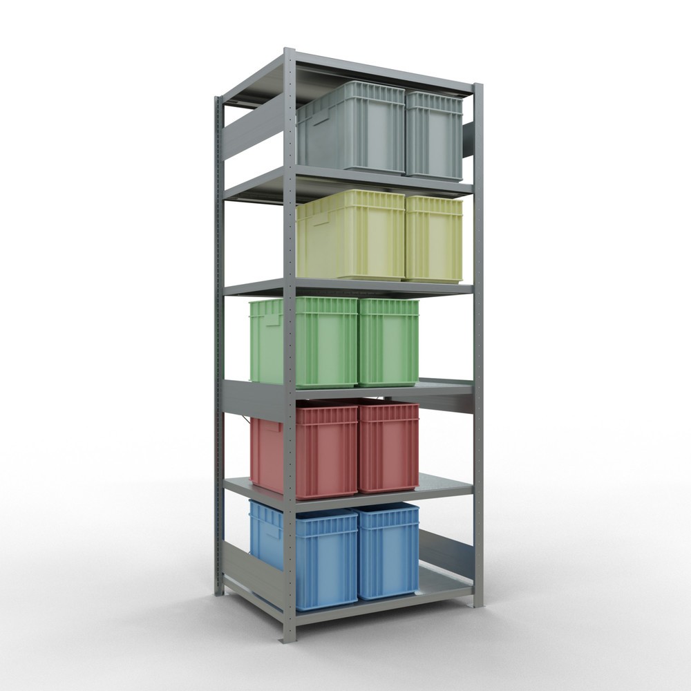 Número de imagen del producto 3: Estantería de cargas pequeñas SCHULTE galvanizada, carga por estante 330 kg, HxAxF 2.500 x 1.060 x 836 mm