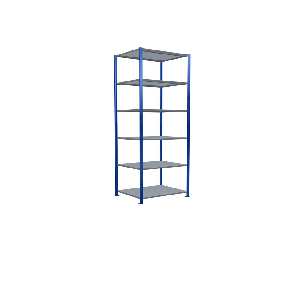 Número de imagen del producto 2: Estantería de cargas pequeñas SCHULTE azul genciana/galvanizada, carga por estante 330 kg, HxAxF 2.500 x 1.060 x 836 mm