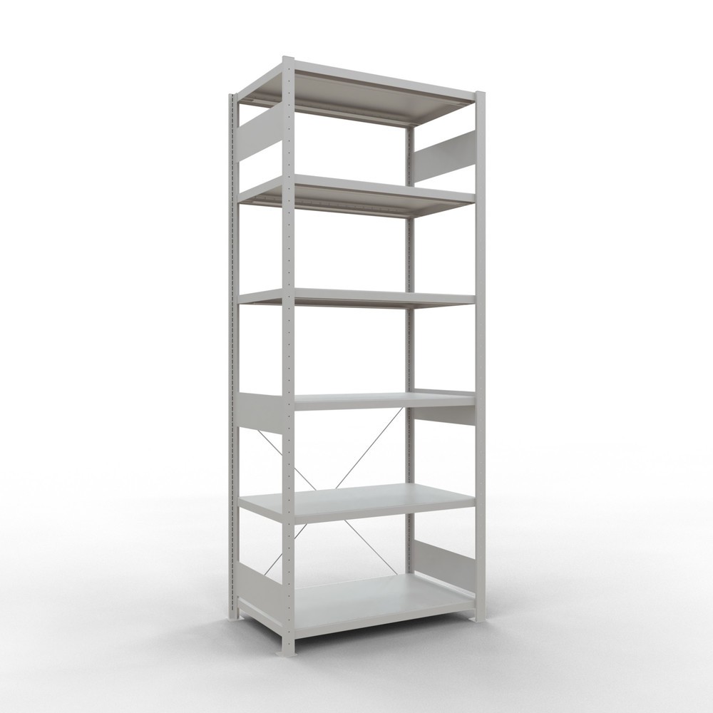 Imagen del producto: Estantería de cargas pequeñas SCHULTE gris claro, carga por estante 330 kg, HxAxF 2.500 x 1.060 x 636 mm
