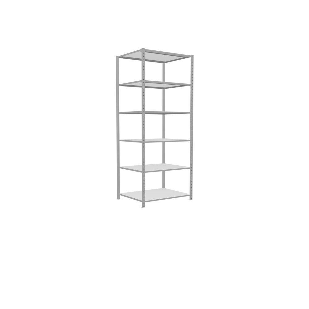 Número de imagen del producto 2: Estantería de cargas pequeñas SCHULTE gris claro, carga por estante 330 kg, HxAxF 2.500 x 1.060 x 836 mm