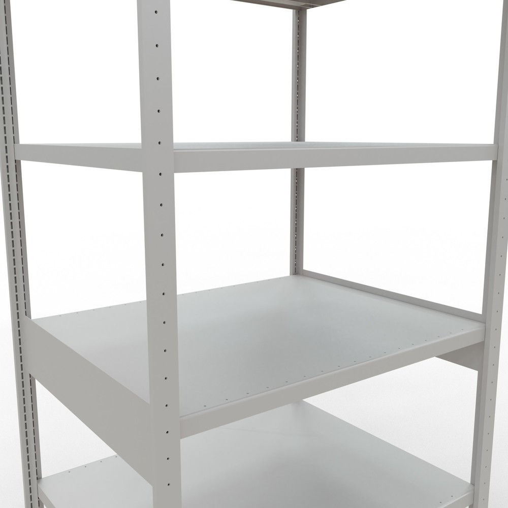 Número de imagen del producto 5: Estantería de cargas pequeñas SCHULTE gris claro, carga por estante 330 kg, HxAxF 2.500 x 1.060 x 836 mm