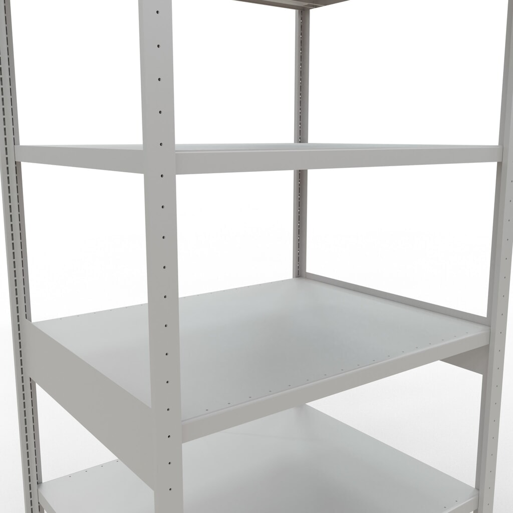 Número de imagen del producto 5: Estantería de cargas pequeñas SCHULTE gris claro, carga por estante 330 kg, HxAxF 2.500 x 1.060 x 836 mm