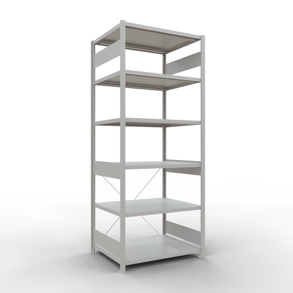 Imagen del producto: Estantería de cargas pequeñas SCHULTE gris claro, carga por estante 330 kg, HxAxF 2.500 x 1.060 x 836 mm