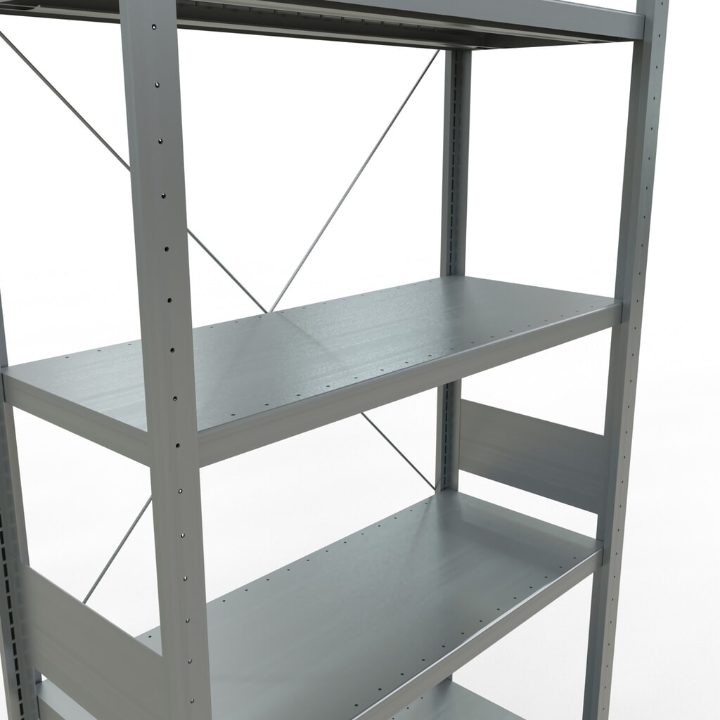 Estantería de cargas pequeñas SCHULTE galvanizada, carga por estante 330 kg, HxAxF 3.000 x 1.060 x 436 mm Número de imagen del producto 5: Estantería de cargas pequeñas SCHULTE galvanizada, carga por estante 330 kg, HxAxF 3.000 x 1.060 x 436 mm