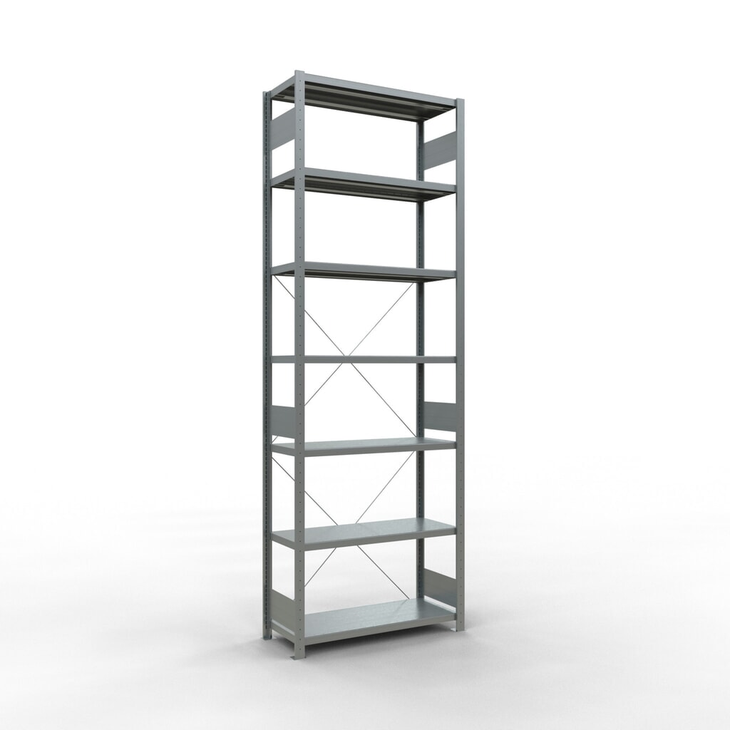 Estantería de cargas pequeñas SCHULTE galvanizada, carga por estante 330 kg, HxAxF 3.000 x 1.060 x 436 mm Número de imagen del producto 1: Estantería de cargas pequeñas SCHULTE galvanizada, carga por estante 330 kg, HxAxF 3.000 x 1.060 x 436 mm