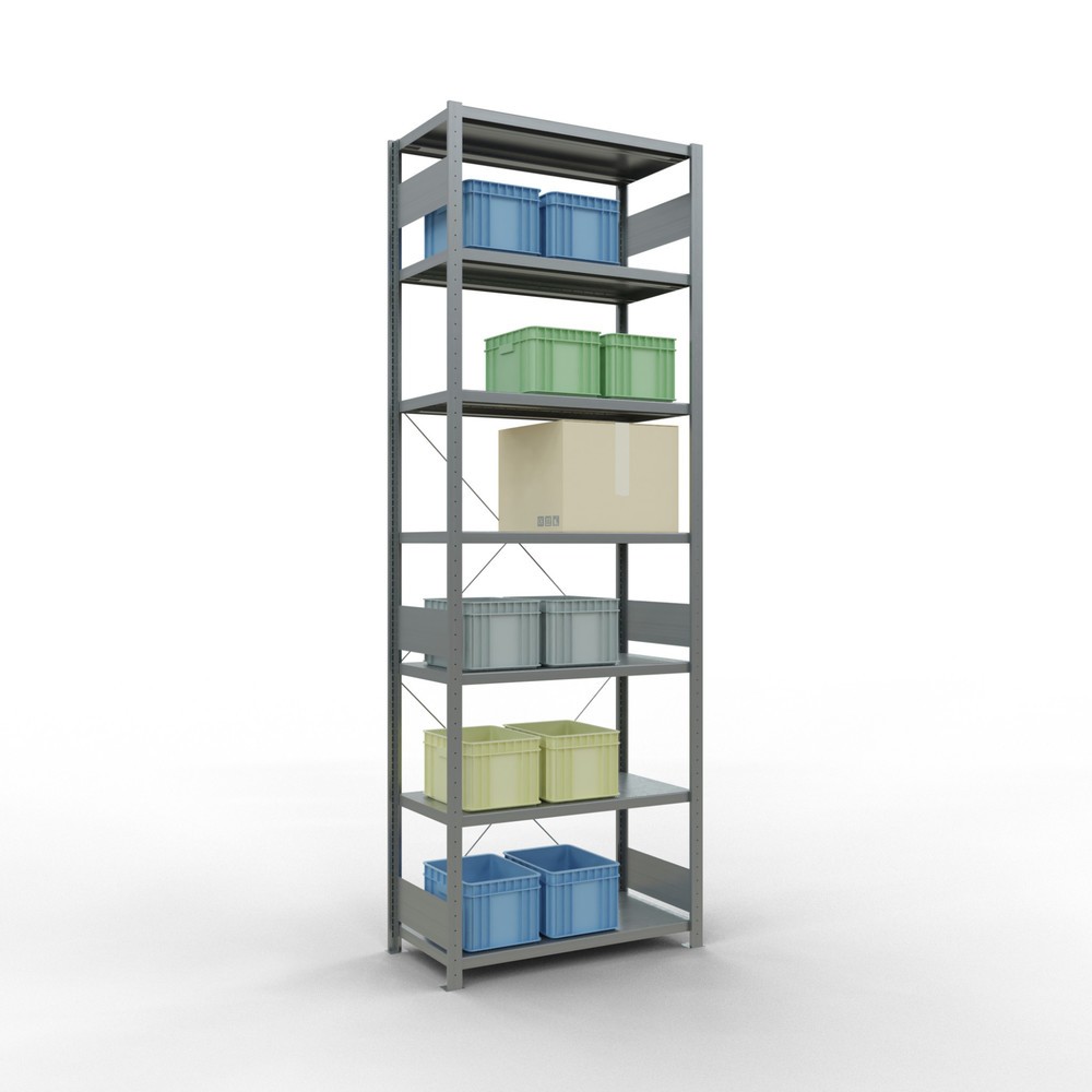 Número de imagen del producto 3: Estantería de cargas pequeñas SCHULTE galvanizada, carga por estante 330 kg, HxAxF 3.000 x 1.060 x 536 mm