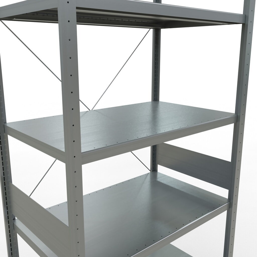 Estantería de cargas pequeñas SCHULTE galvanizada, carga por estante 330 kg, HxAxF 3.000 x 1.060 x 636 mm Número de imagen del producto 5: Estantería de cargas pequeñas SCHULTE galvanizada, carga por estante 330 kg, HxAxF 3.000 x 1.060 x 636 mm