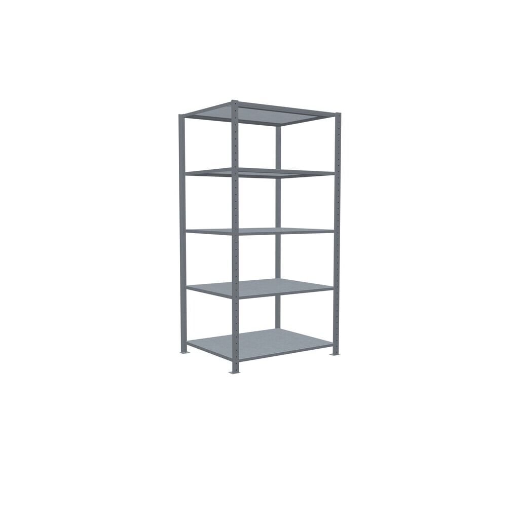 Estantería de cargas pequeñas SCHULTE galvanizada con 5 estantes de chapa de acero, carga por estante 330 kg, HxAxF 2.000 x 1.060 x 836 mm Número de imagen del producto 2: Estantería de cargas pequeñas SCHULTE galvanizada con 5 estantes de chapa de acero, carga por estante 330 kg, HxAxF 2.000 x 1.060 x 836 mm