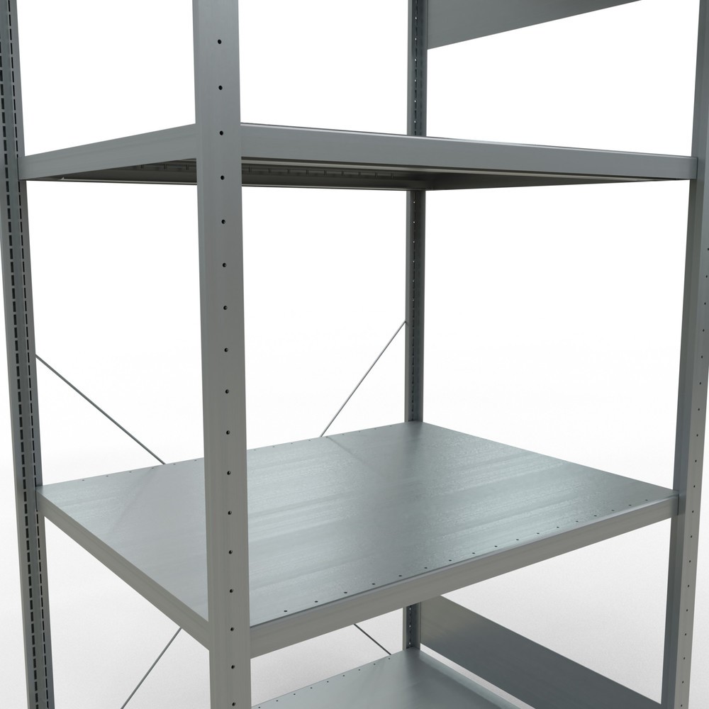 Número de imagen del producto 5: Estantería de cargas pequeñas SCHULTE galvanizada con 5 estantes de chapa de acero, carga por estante 330 kg, HxAxF 2.000 x 1.060 x 836 mm