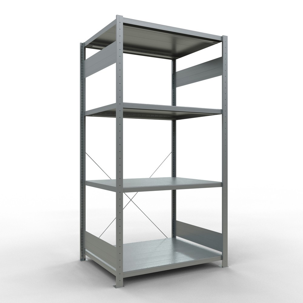 Imagen del producto: Estantería de cargas pequeñas SCHULTE galvanizada con 5 estantes de chapa de acero, carga por estante 330 kg, HxAxF 2.000 x 1.060 x 836 mm