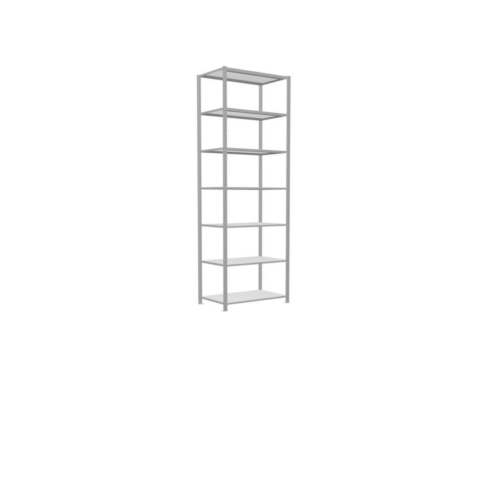 Número de imagen del producto 2: Estantería de cargas pequeñas SCHULTE gris claro, carga por estante 330 kg, HxAxF 3.000 x 1.060 x 636 mm