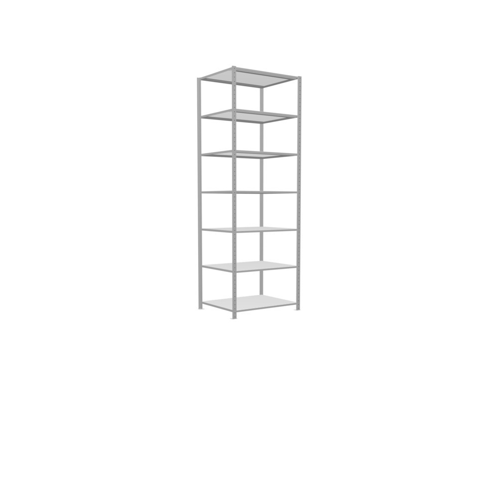 Número de imagen del producto 2: Estantería de cargas pequeñas SCHULTE gris claro, carga por estante 330 kg, HxAxF 3.000 x 1.060 x 836 mm