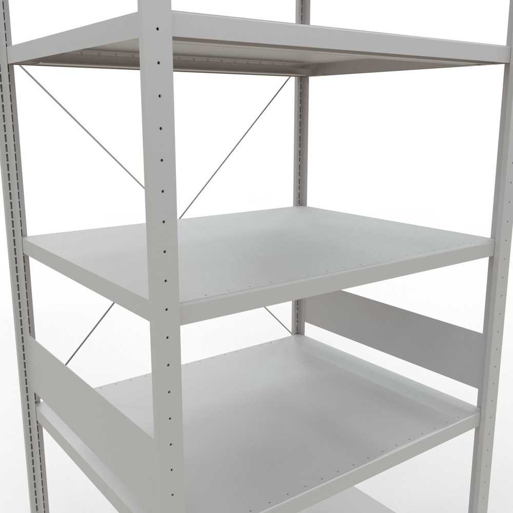 Número de imagen del producto 5: Estantería de cargas pequeñas SCHULTE gris claro, carga por estante 330 kg, HxAxF 3.000 x 1.060 x 836 mm