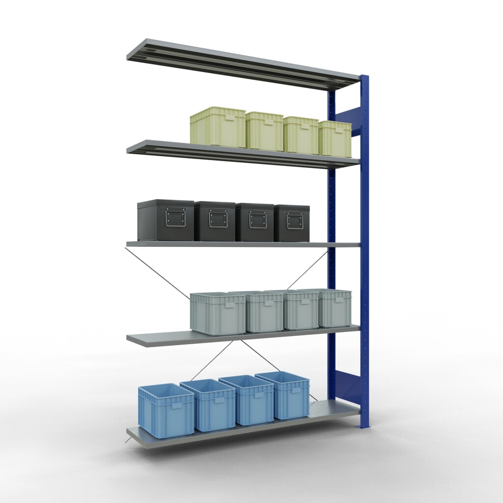 estantería SCHULTE sistema de encajado|sistema de ensamblajes, módulo adicional, carga del estantería de cargas pequeñas 150 kg, azul genciana galvanizado, alto H x An x F 2.000 x 1.300 x 300 mm Número de imagen del producto 3: estantería SCHULTE sistema de encajado|sistema de ensamblajes, módulo adicional, carga del estantería de cargas pequeñas 150 kg, azul genciana galvanizado, alto H x An x F 2.000 x 1.300 x 300 mm